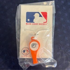 Major League Baseball Florida Marlins Vintage 24” Necklace With Whistle
